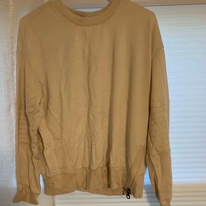 tan moto sweatshirt